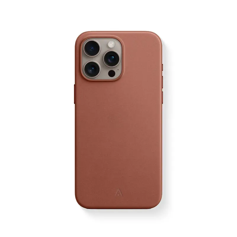 alkaya. | LUCID MagSafe Handy Schutzhülle Intelligentes Leder iPhone 15 Pro. Braun