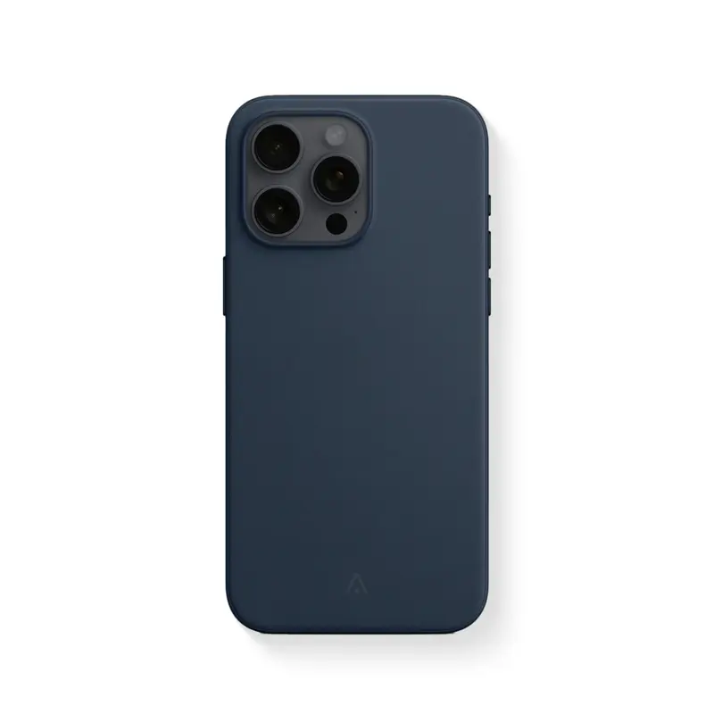 alkaya. | LUCID MagSafe Handy Schutzhülle Intelligentes Leder iPhone 15 Pro. Dunkelblau