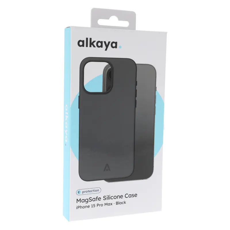 alkaya. | LUCID MagSafe Silikon Handy Schutzhülle iPhone 15 Pro Max. Schwarz