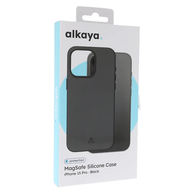 alkaya. | LUCID MagSafe Silikon Handy Schutzhülle iPhone 15 Pro. Schwarz