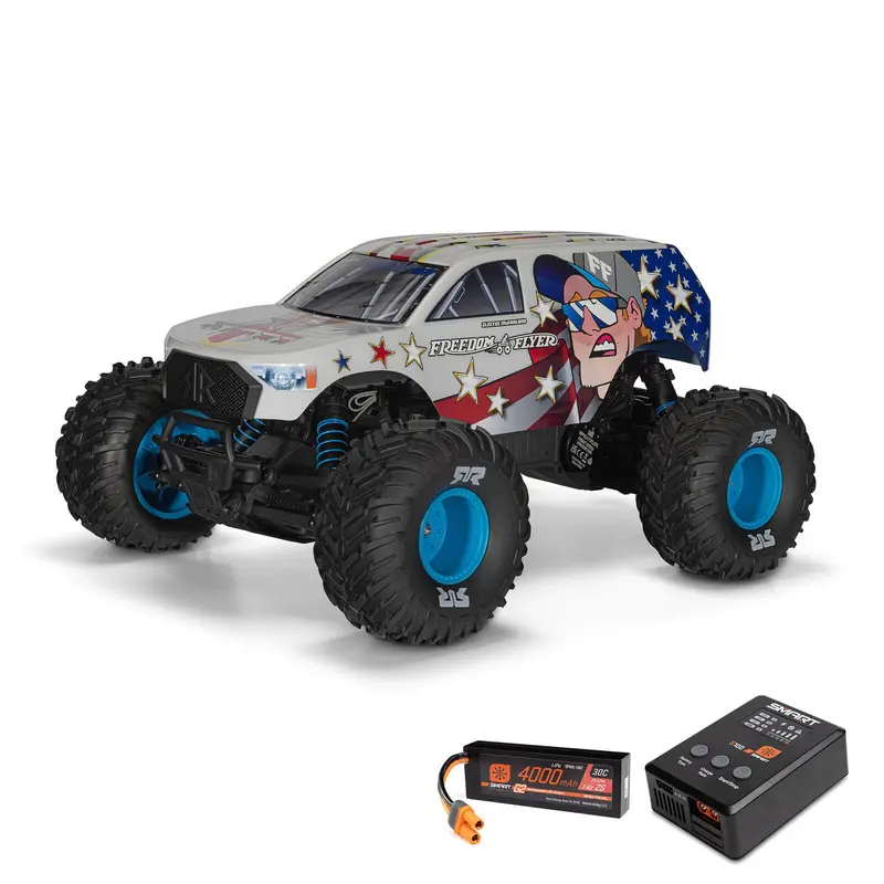 ARRMA 1/10 FREEDOM FLYER 223S 2WD RTR Brushless Monster Truck inkl. Akku & Ladegerät Weiß