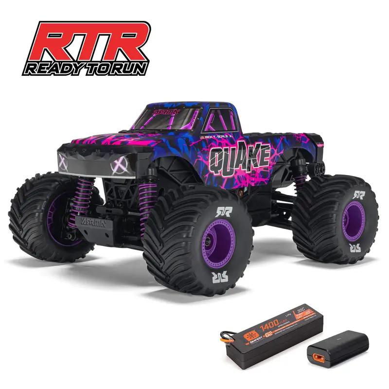 ARRMA 1/16 QUAKE GROM 4X4 RTR Brushed Monster Truck inkl. Akku & Ladegerät Lila