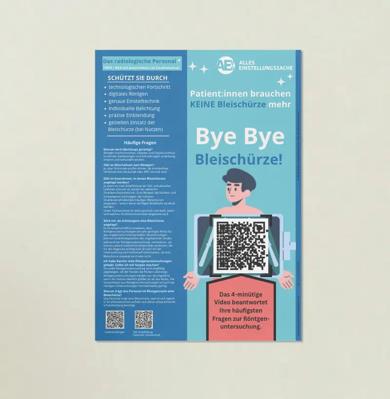 Aufklärung mit Video über QR Code - Röntgen - Patienteninformation - Informationspflicht erfüllt