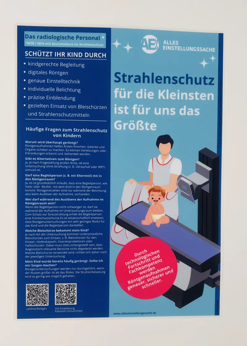 Aufklärung Poster - Röntgen von Kindern - Informationspflicht erfüllt