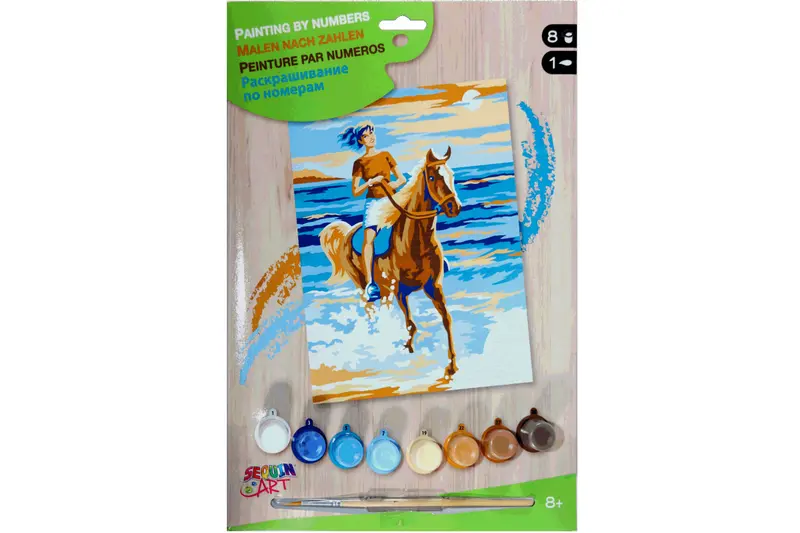 Ausritt am Strand Sequin Art 2003 Malen nach Zahlen Kinder ab 8 Jahre 22 x 30 cm