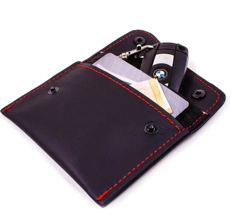 Autoschlüssel-Etui Bisonleder (Keyless-Go-Blocker) - 100% Handgefertigt in Deutschland!