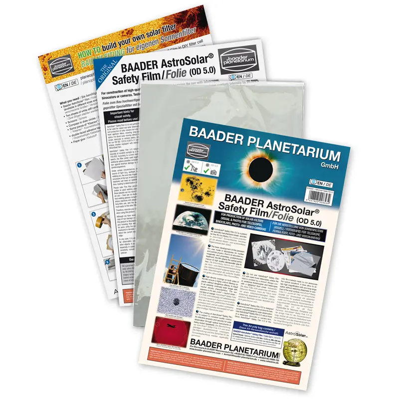 Baader Planetarium Solar Safety Film Sheet - OD 5.0