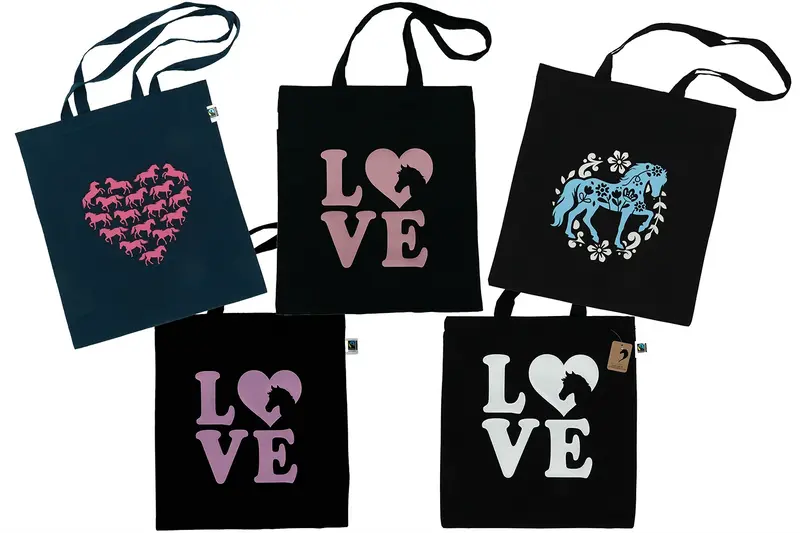 Baumwolltasche für Pferdefreunde