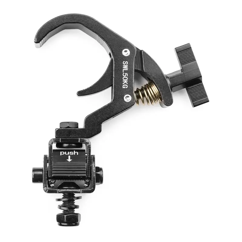 BeamZ "BC50B-150F" Faltbarer Quick Trigger Haken, 50kg, 35mm - 60mm Ø