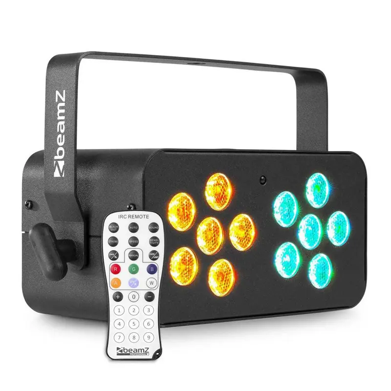 BeamZ "DJ Bank 124 RGBW" LED 2-fach Spot Lichtorgel mit DMX & IR-Fernbedienung