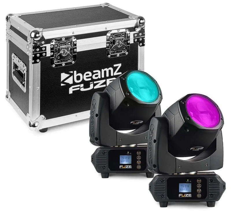BeamZ FUZE75B 75W Moving Head Beam Set 2x im Flightcase