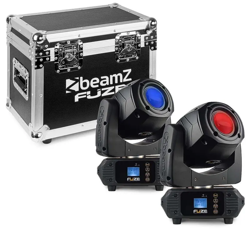 BeamZ FUZE75S 75W Moving Head Spot Set 2x im Flightcase