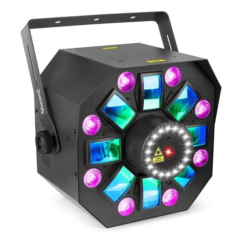 BeamZ MultiBox 4-in-1 LED-Lichteffekt mit Laser, Strobe, Wash und Flower
