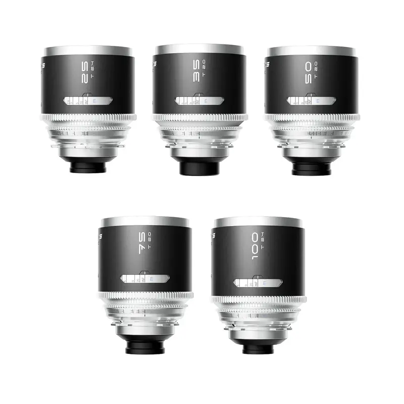 Blazar Mantis 25mm, 35mm, 50mm, 75mm, 100mm 1.33X Anamorphic Lens Set (PL/E/EF/RF/L/X/Z Mount)