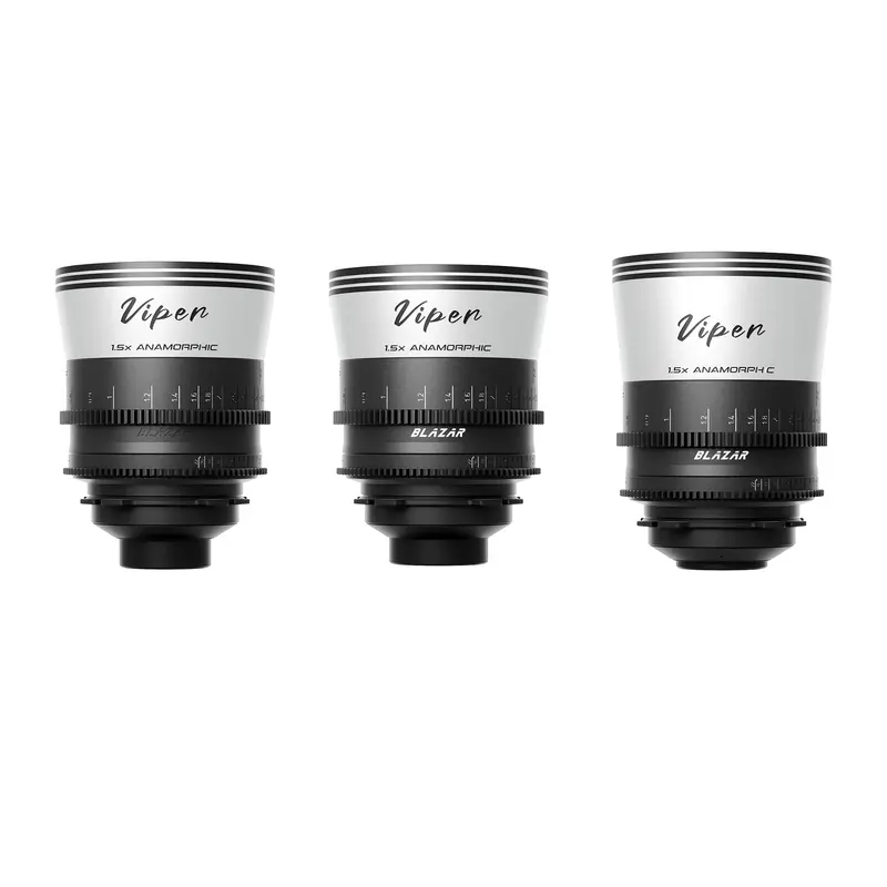 Blazar Viper 3-Lens Set (35, 50, 75mm) T2.1 1.5X anamorphic Lens (PL- / EF-Mount)