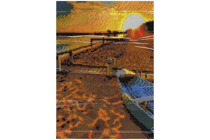 Boot auf Strand am Meer Diamond Painting 20 Farben 30 x 40 cm W1890