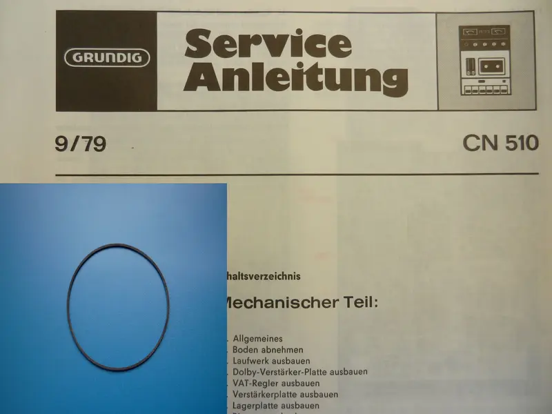 CN510 CN500 Zählwerk Riemen für Hifi Cassettendeck von GRUNDIG