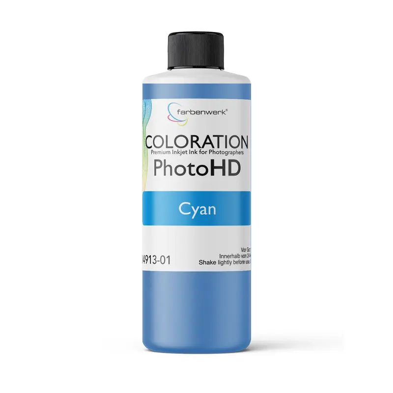 Coloration PhotoHD Flasche Cyan