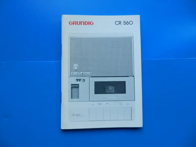 CR560 Bedienungsanleitung für Cassettenrecorder von GRUNDIG