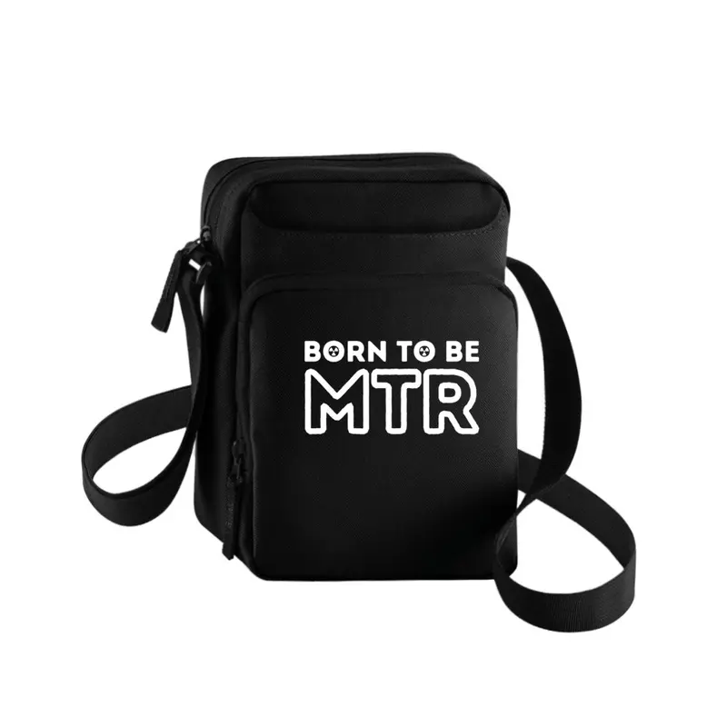 Cross Body Bag, Handtasche, Tablet-/Handytasch BORN TO BE MTR klein weiß großes Logo