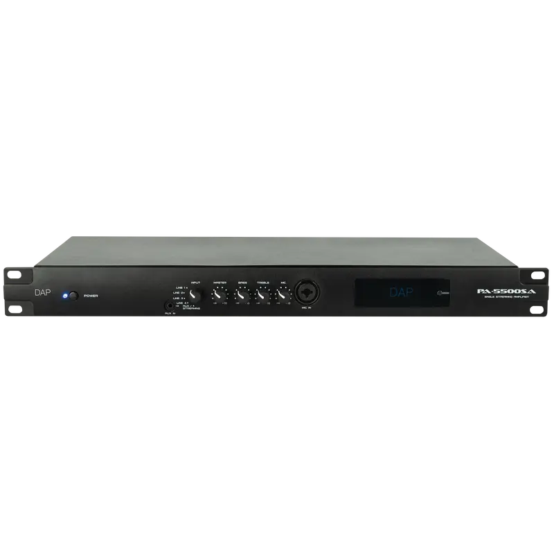 DAP PA-5500SA | 1U-Internetradio mit 460-W-Verstärker, BT 5.0, Mikrofon/Line-In und USB/MP3/Netzwerk-Audio-Player