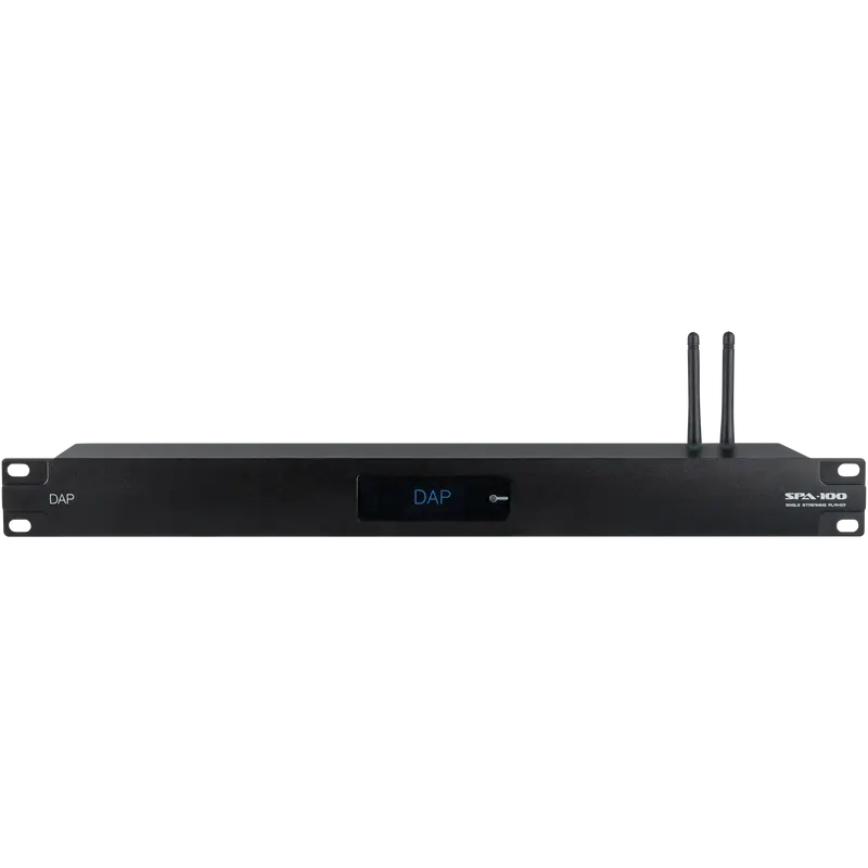 DAP SPA-100 Streaming-Vorverstärker | 1U Media Player mit Streaming-Funktion, USB/MP3-Player, Bluetooth 5.0 und Line-In