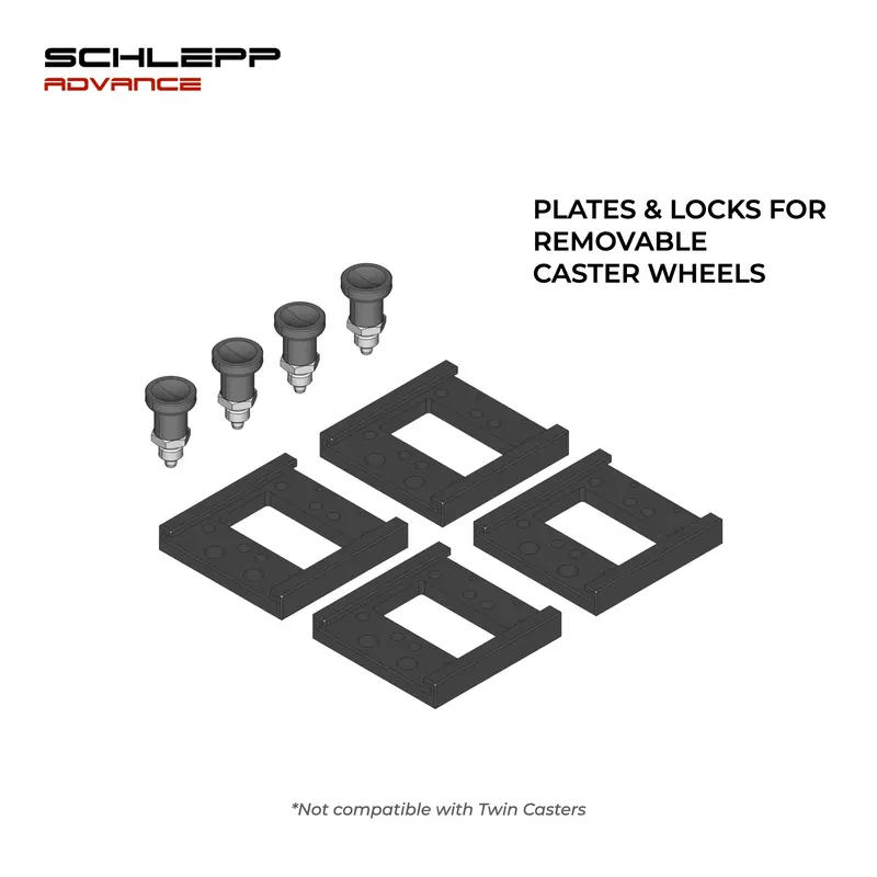 DETACHABLE CASTER WHEELS (PLATES) SCHLEPP ADVANCE