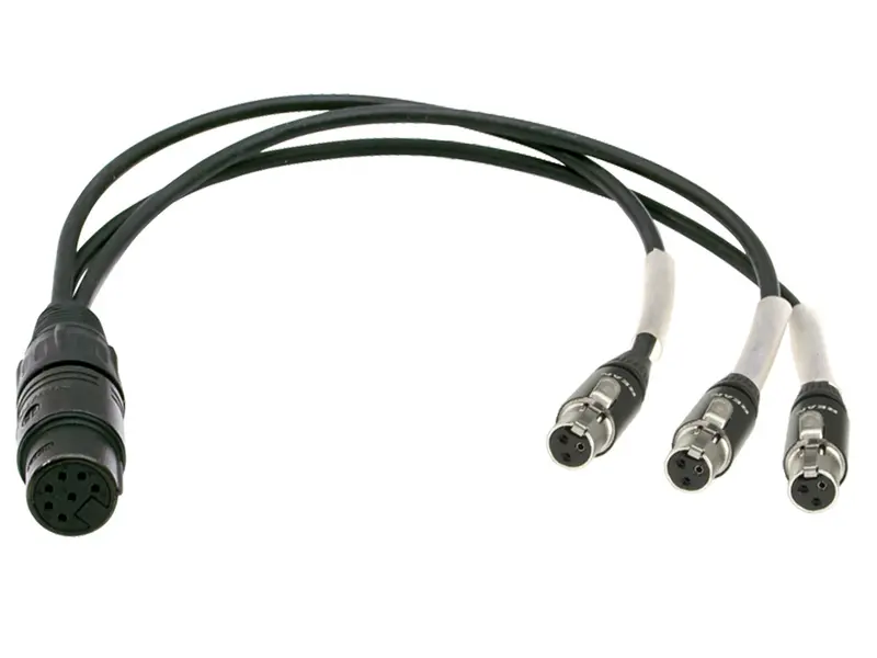 Doppel-MS Adapterkabel XLR-7F / 3x TA3F - Perivox® DMS-Kabel (SKA-DMS-TA3)