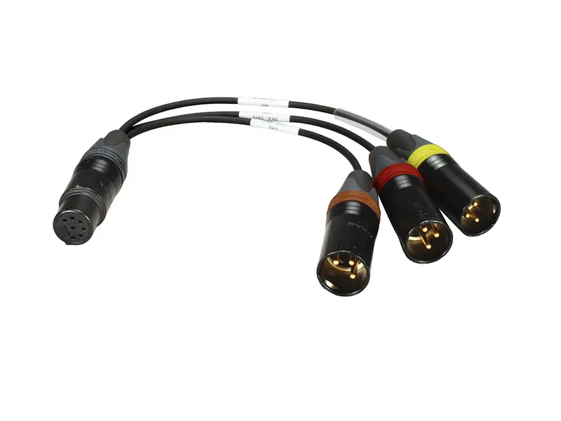 Doppel-MS Adapterkabel XLR-7F / 3x XLR-3M - Perivox® DMS-Kabel (SKA-DMS)