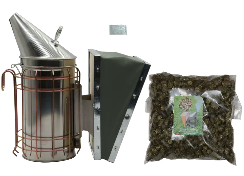 Edelstahl Smoker mit 500g Rauchmittel Rauchbläser