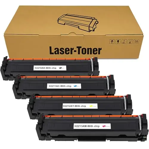 Eurotone Toner kompatibel für HP W2210 – Schwarz/Cyan/Magenta/Gelb – für HP Color LaserJet Pro MFP M 283 cdw, HP Color LaserJet Pro M 255 dw