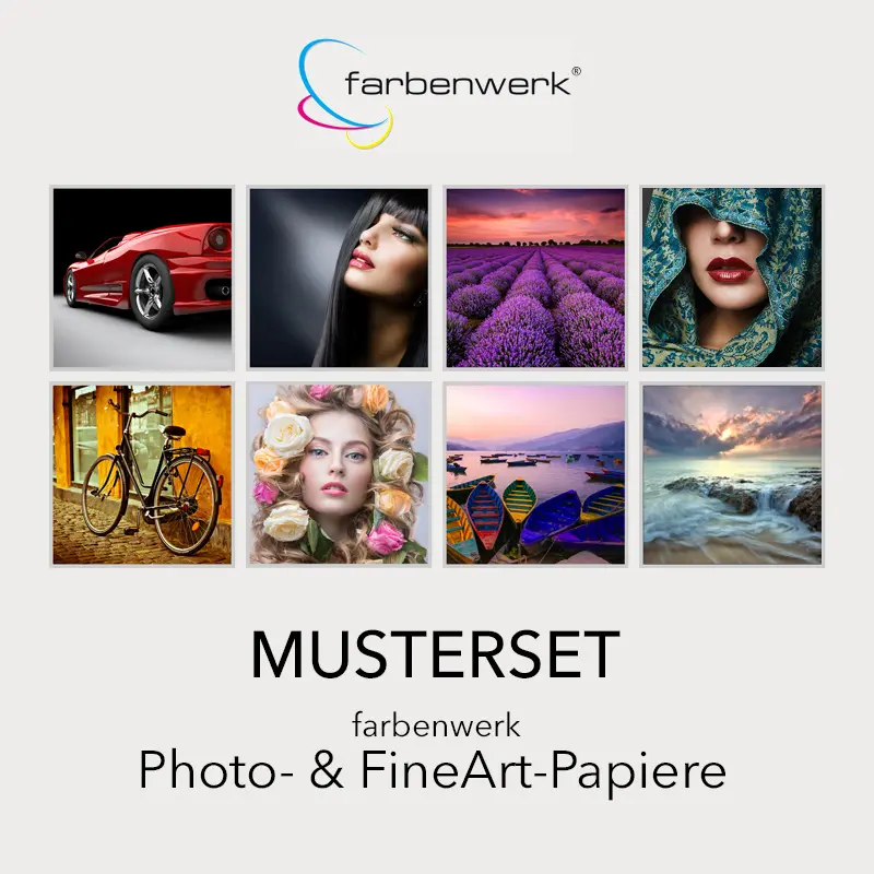 farbenwerk Papier Musterset A4 (8x2 Blatt)