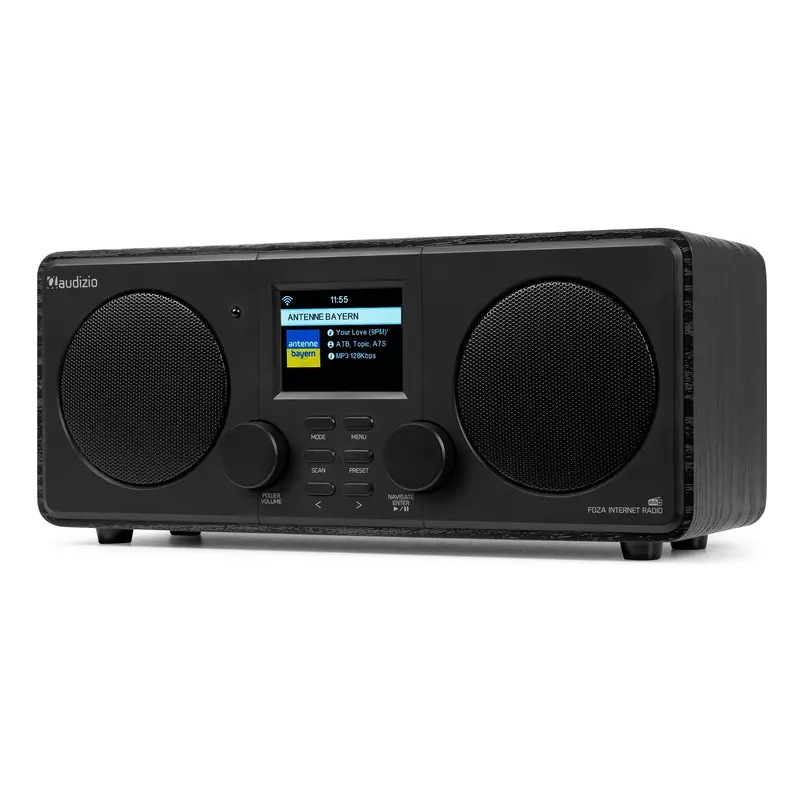 Foza WIFI Internet Stereo Radio – DAB+ & Internet, Schwarz