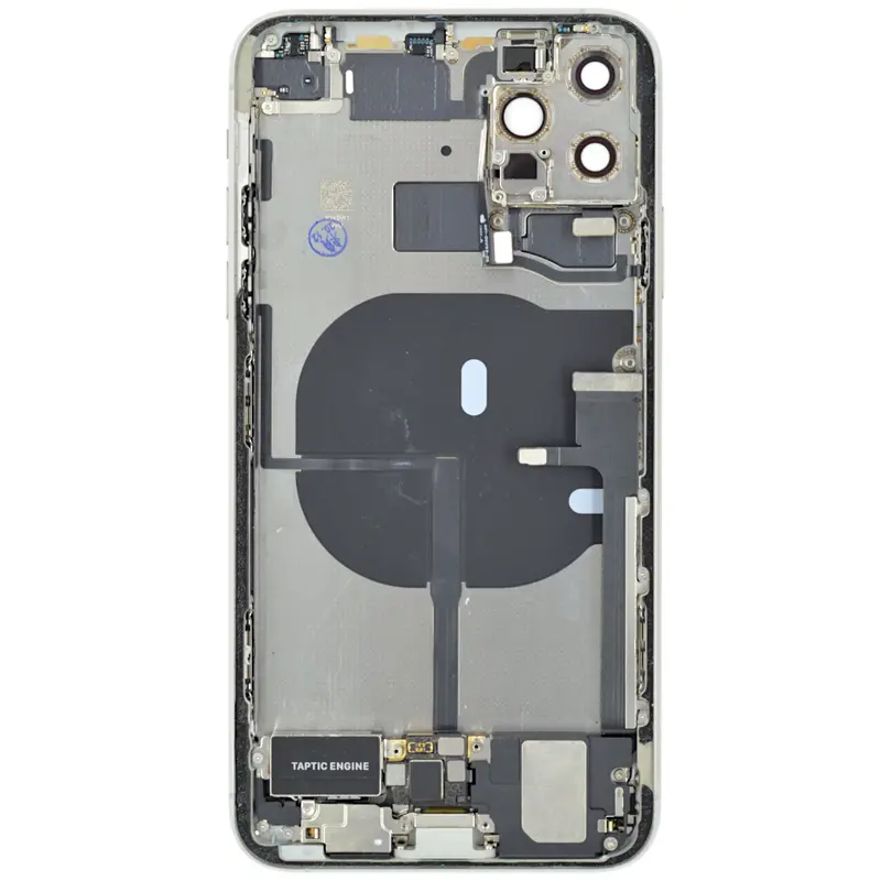 Gehäuse kompatibel für iPhone 11 PRO MAX silber bestückt "PULLED" EU