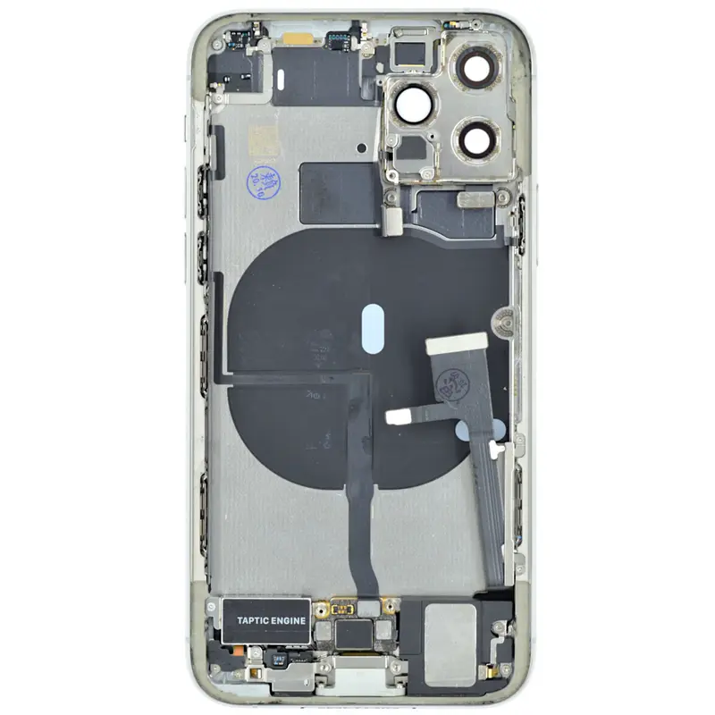 Gehäuse kompatibel für iPhone 11 PRO silber bestückt "PULLED" EU