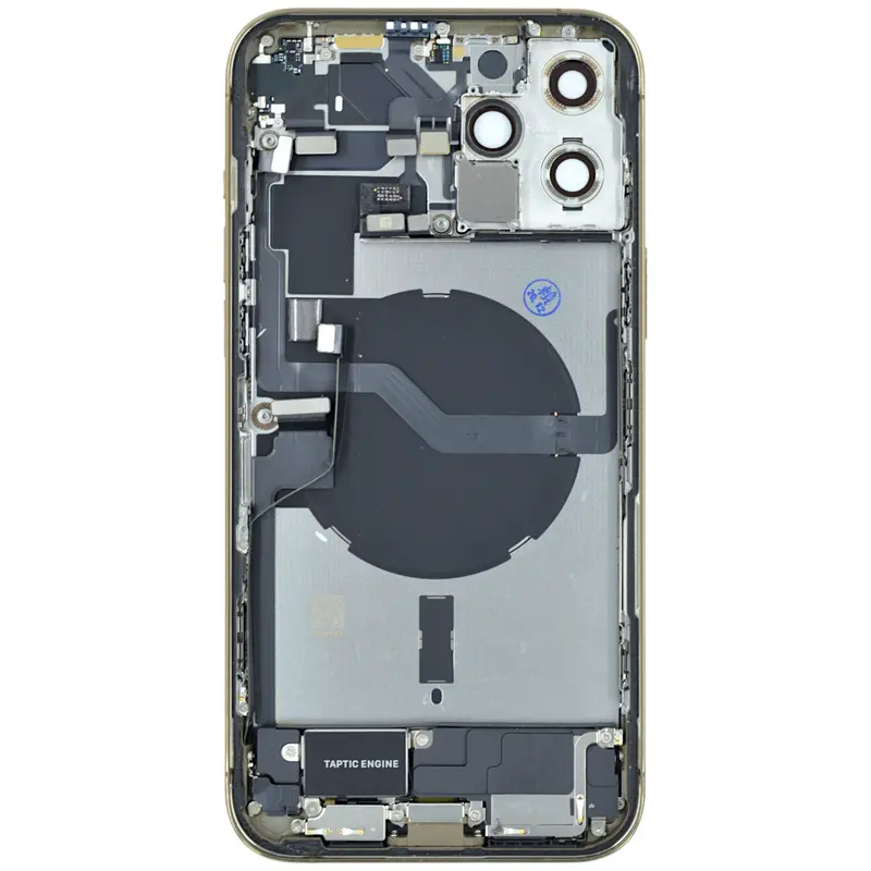 Gehäuse kompatibel für iPhone 12 PRO MAX gold bestückt "PULLED" EU