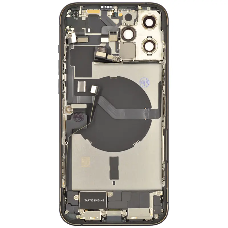 Gehäuse kompatibel für iPhone 12 PRO MAX pazifikblau bestückt "PULLED" EU