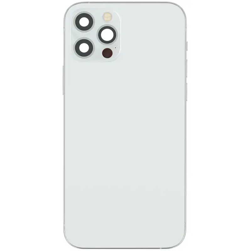 Gehäuse kompatibel für iPhone 12 Pro silber bestückt "PULLED" US