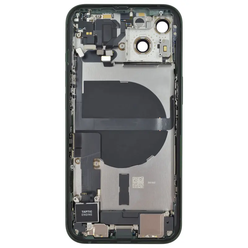 Gehäuse kompatibel für iPhone 13 Grün bestückt "PULLED" US