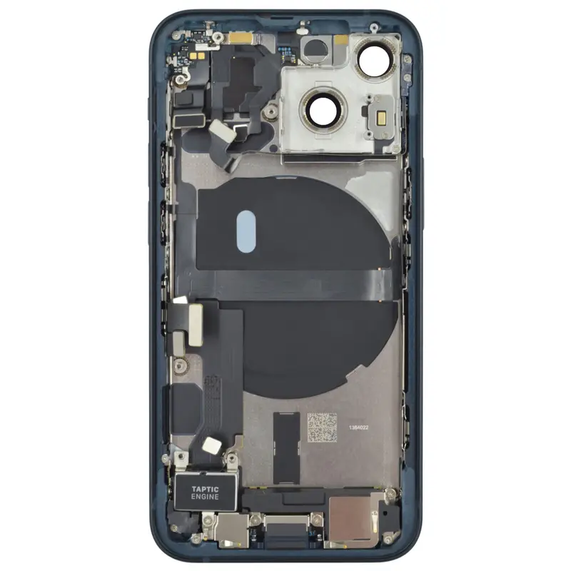 Gehäuse kompatibel für iPhone 13 mini Mitternacht (schwarz) bestückt "PULLED" EU