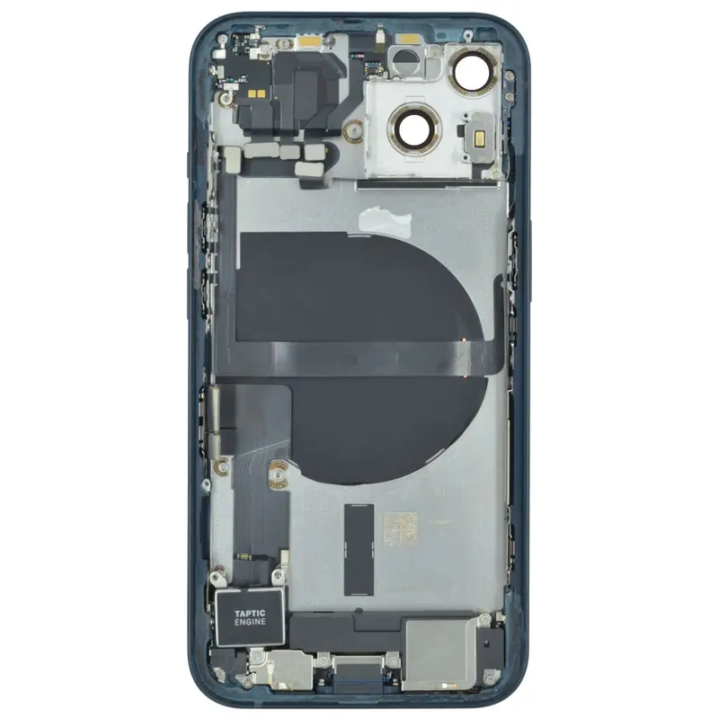 Gehäuse kompatibel für iPhone 13 Mitternacht (schwarz) bestückt "PULLED" EU