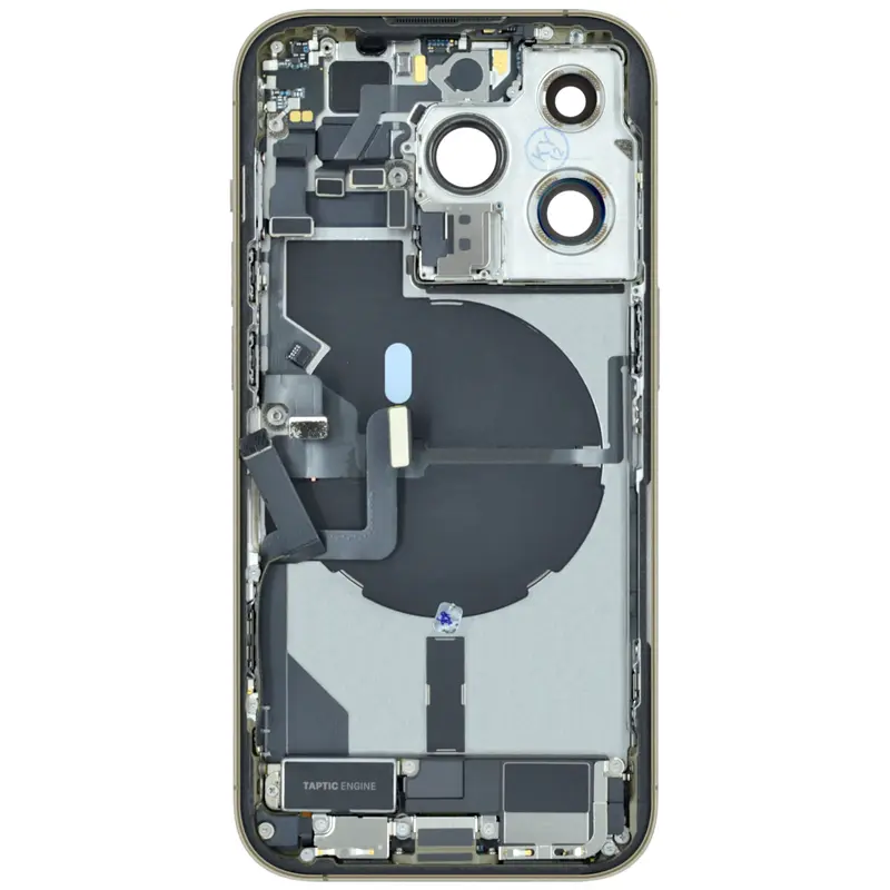 Gehäuse kompatibel für iPhone 14 Pro Gold bestückt "PULLED" US