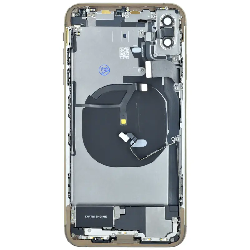 Gehäuse kompatibel für iPhone XS MAX gold bestückt "PULLED" EU