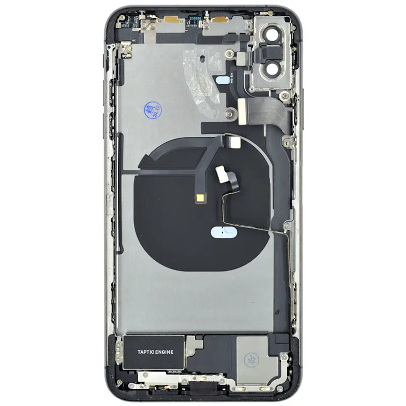 Gehäuse kompatibel für iPhone XS MAX space grey bestückt "PULLED" EU