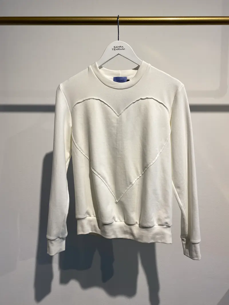 Heart Jumper White