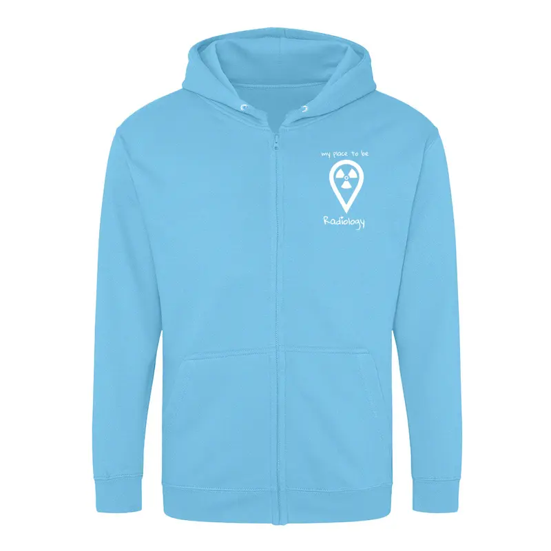 Hoddy Sweatjacke mit Reißverschluss - my place to be Radiology (Unisex)