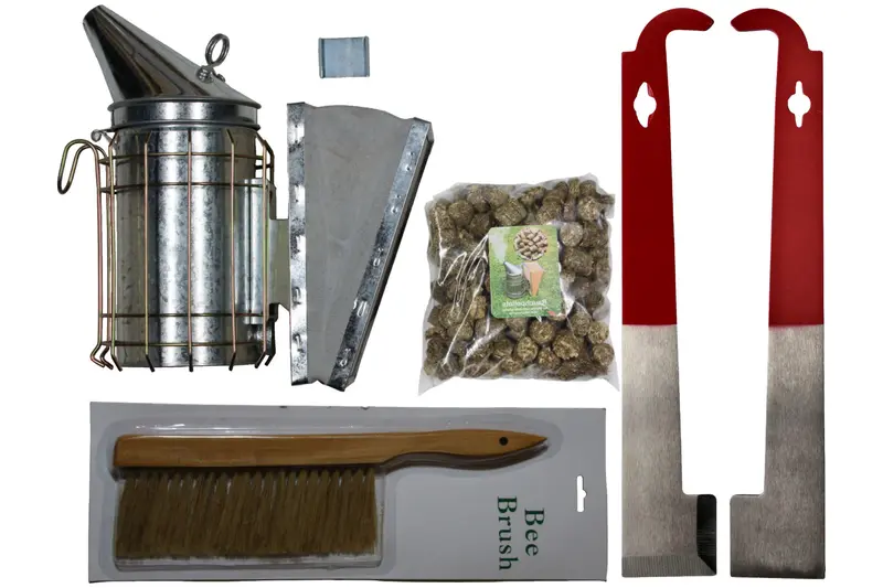 Imker Smoker Set inkl. 500 g Rauchmittel Imkerbesen Stockmeißel gerade