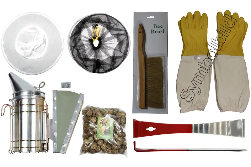 Imker Starter Set 5-teilig Imkerhut Imkerwerkzeug impräg. Handschuhe Größe XXL