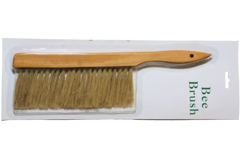 Imkerbesen mit Holzgriff helles Rosshaar Länge ca. 34 cm