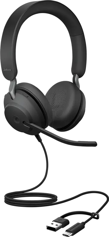 Jabra Evolve2 40 SE MS Stereo USB-A/C Headset Schwarz